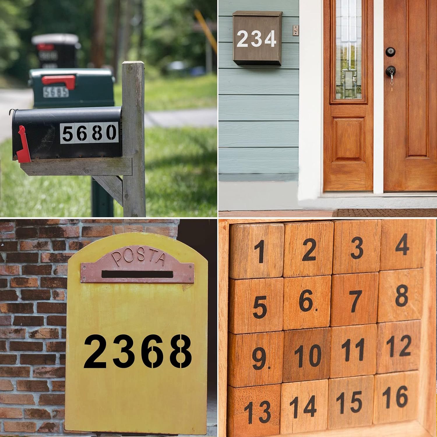 DXCYZ 3 Inch Tall Number Stencils Kit 0-9 Address Number Stencil, 10PCS Reusable Plastic Painting Number Templates