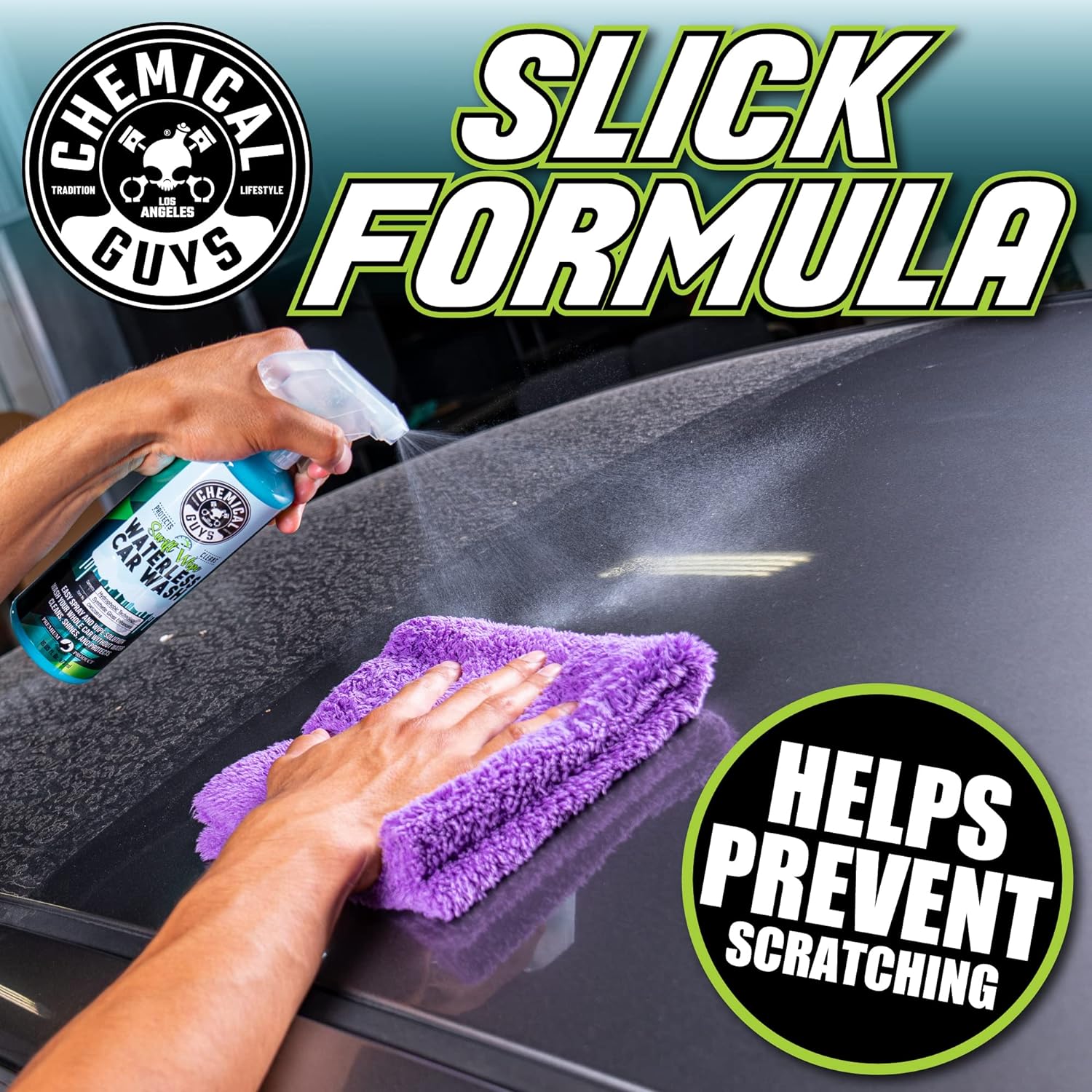 Swift Wipe Sprayable Waterless Car Wash Spray - Spray and Wipe to Safely Clean and Shine Cars, Trucks, Motorcycles
