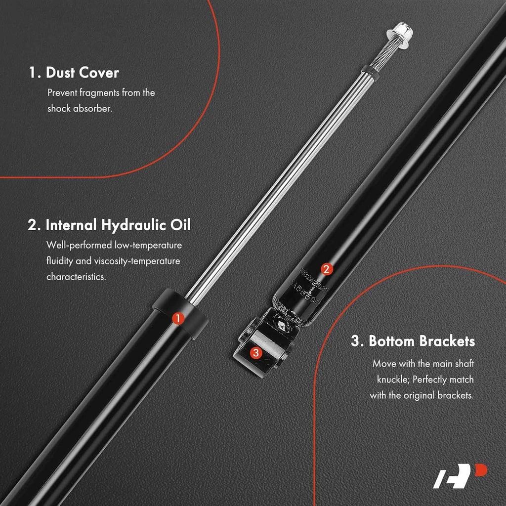 A-Premium Rear Shock Absorbers, Set of 2 - Compatible with Honda