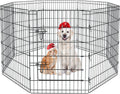 Pet Playpen Dog Pen Foldable Dog Exercise Fence 8 Panels 36 Inch Kennels Pet Playpen Options Ideal for Pet Medium