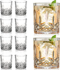 Crystal Whiskey Glasses Set of 8(Buy 6, get 2 Free), 11 OZ Old Fashioned Whiskey Glasses, Bourbon Cocktail Rocks