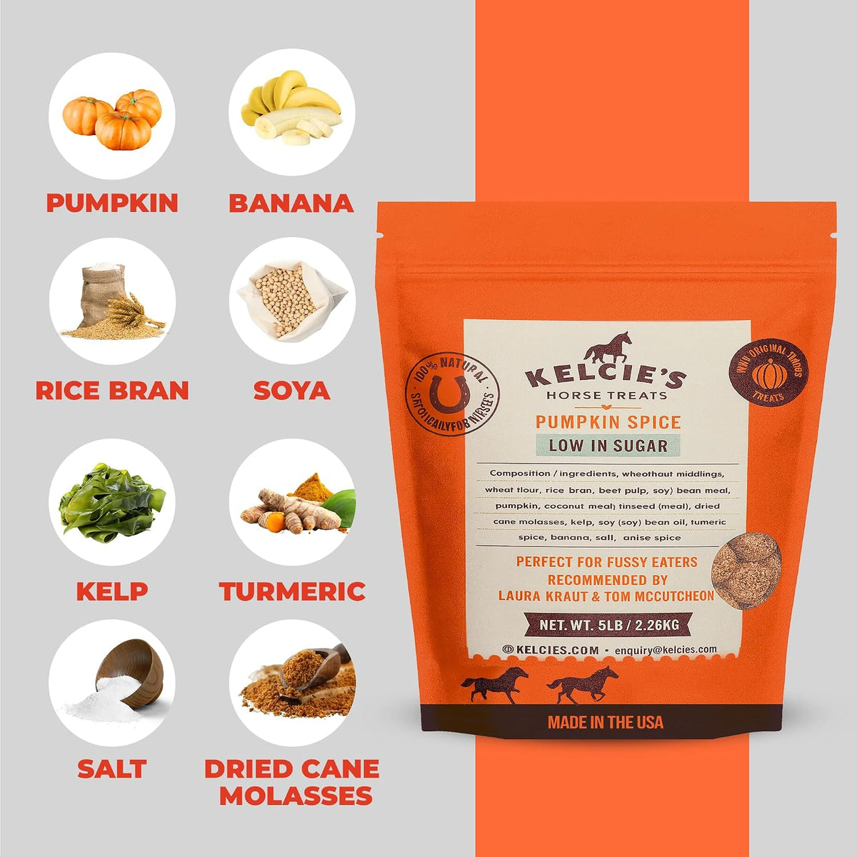 Horses Treats - Low Sugar, Starch, and Carbohydrates | Healthy Treats for Horse Supports Superior Digestion 5 Pound