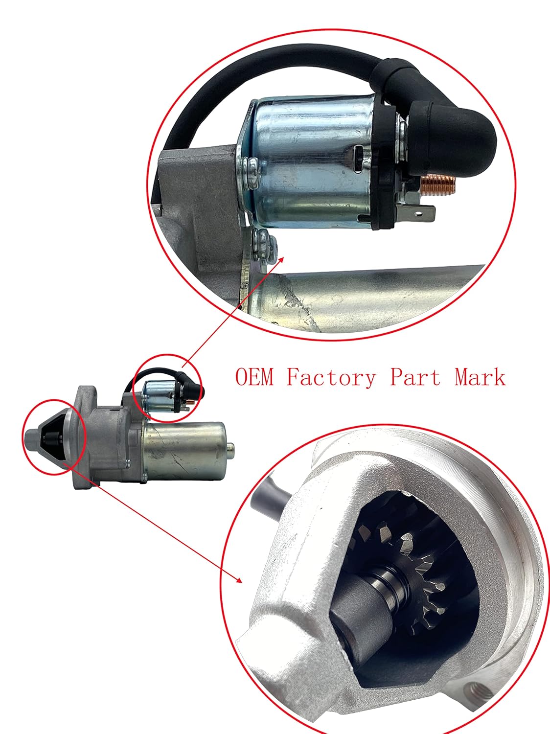 YAMAKATO GX340 GX390 Starter Motor w/Solenoid for Honda Electric Start