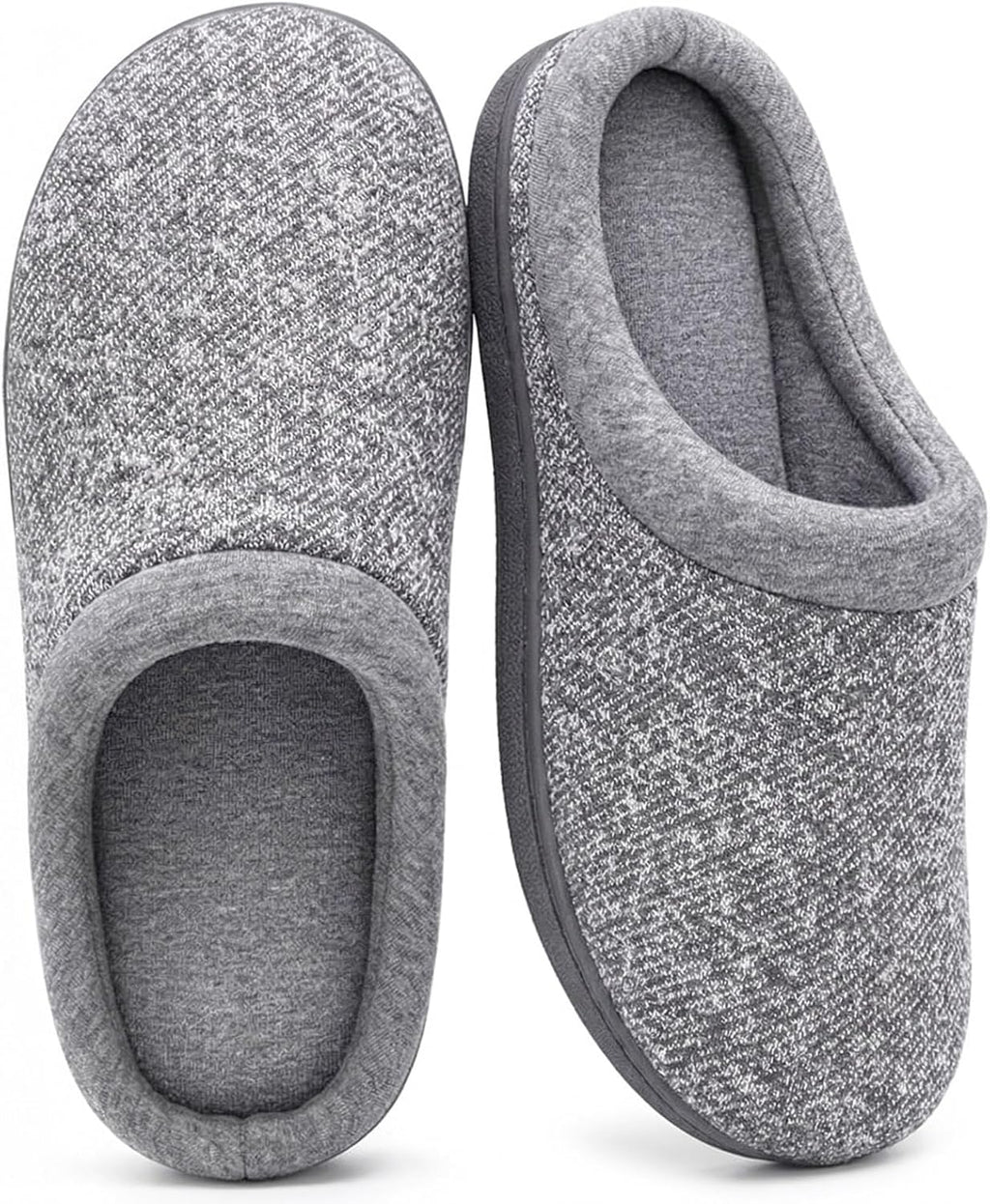 Women's Knit Memory Foam Slippers Warm Soft House Anti-Slip Shoes | Slip-on,Machine-washable,Indoor,Outdoor
