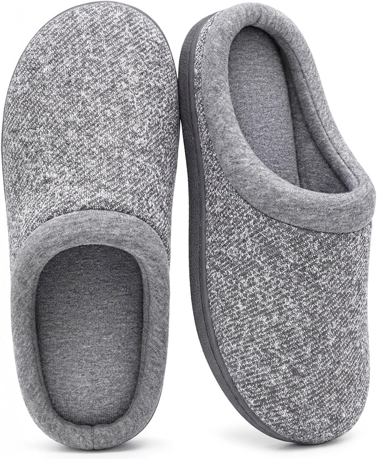 Women's Knit Memory Foam Slippers Warm Soft House Anti-Slip Shoes | Slip-on,Machine-washable,Indoor,Outdoor