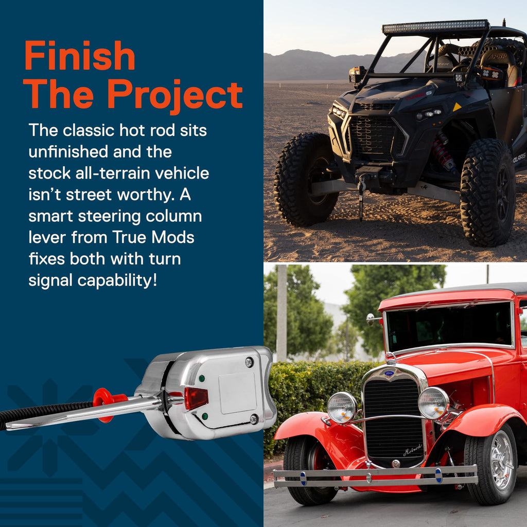 True MODS Smart Turn Signal Switch Steering Column Lever for UTV ATV