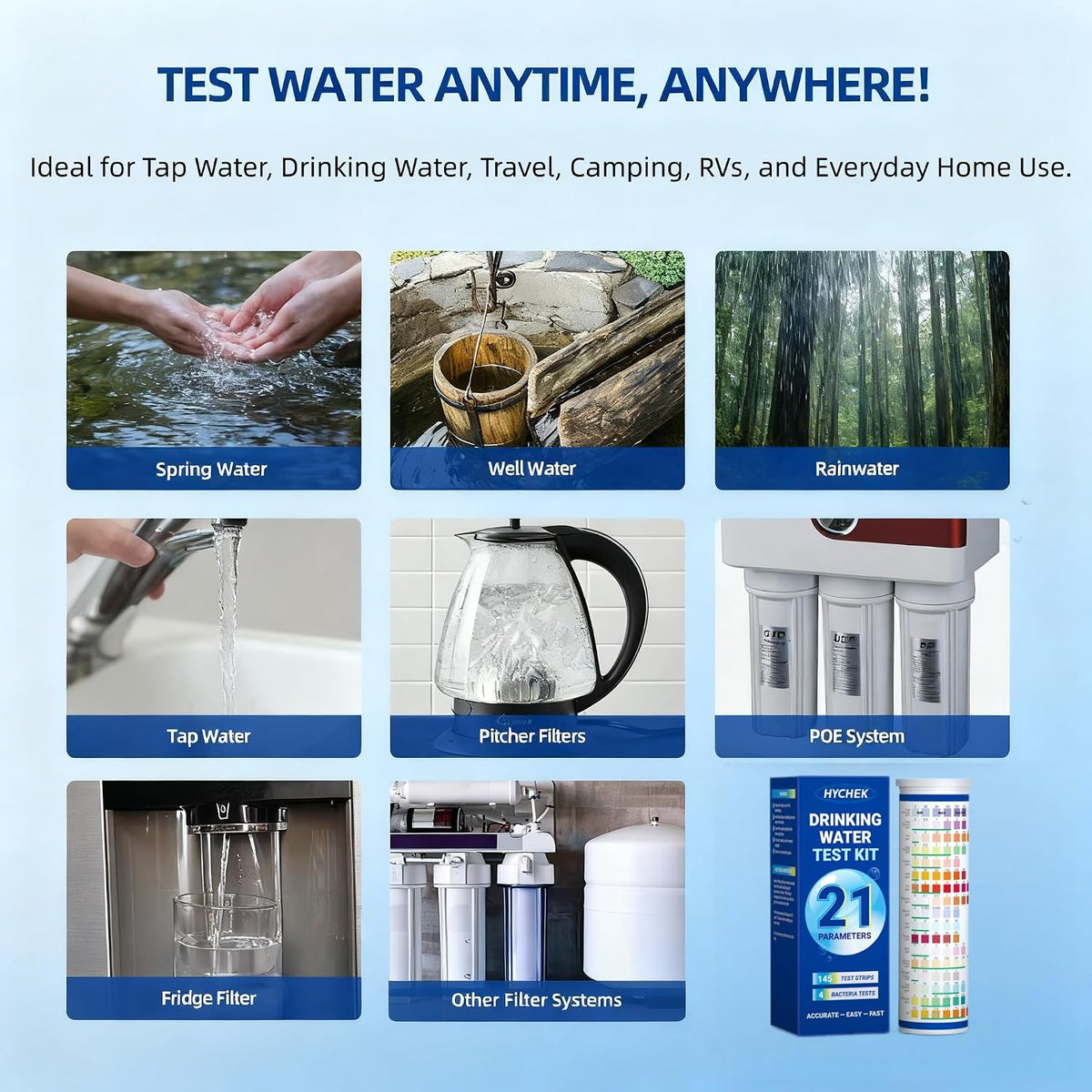 21 in 1 Accurate Drinking Water Test Kit, Well Water Testing Kit