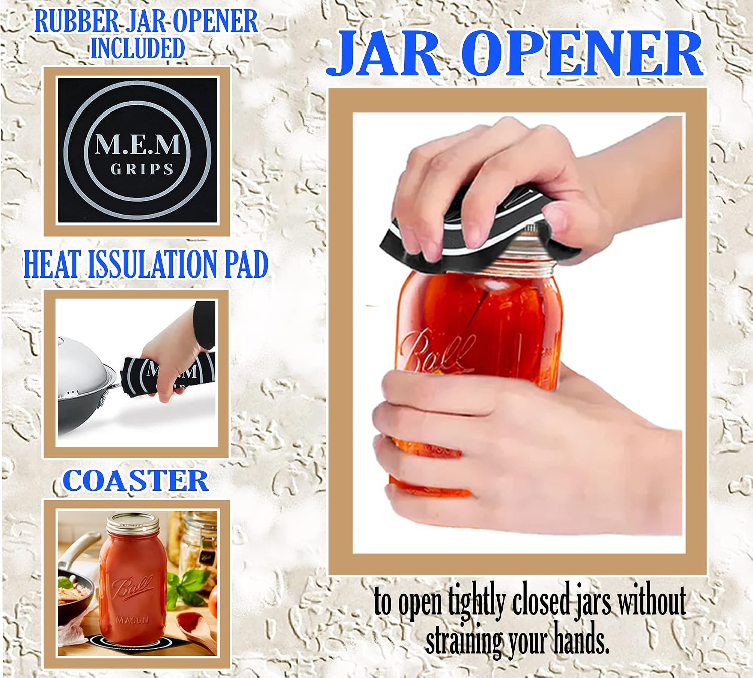Ball Regular Mouth Lids and Bands - 12 Lids per Pack (2 Pack) - Fits Kerr Mason Jars + M.E.M Rubber Jar Opener Included