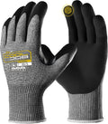 ANSI A7 Cut Resistant Gloves, Cut Proof Work Gloves with Grip, Touchscreen