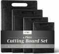 Non-Slip Cutting Board Set – Kitchen Essentials with Easy Grip Handle for Meat, Veggies, and Fruits, 4 Cutting