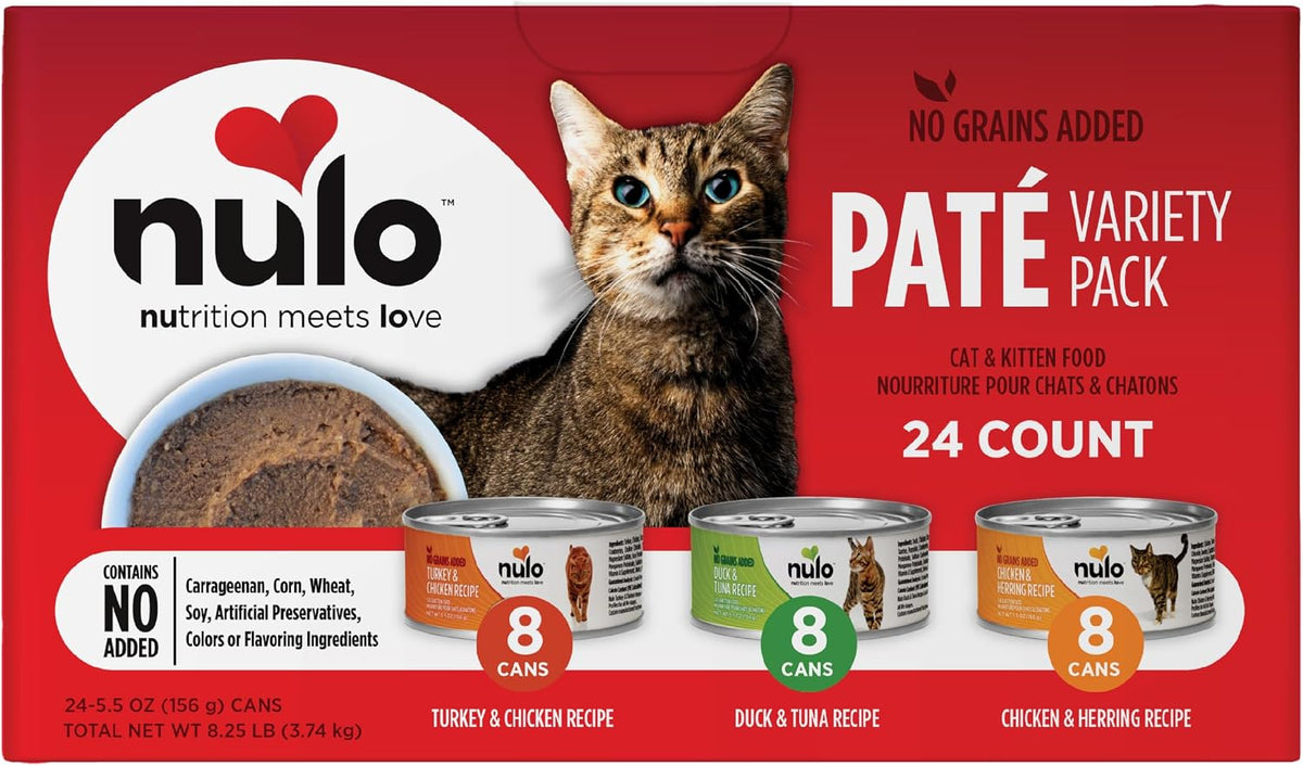 Variety Flavors Pate Wet Canned Cat Food, 5.5 Ounce (Pack of 24)