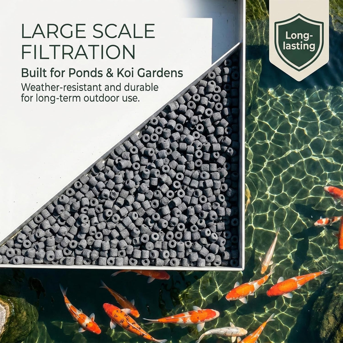 15oz Ceramic Rings for Aquarium Filter - Black Bio Media with Bags
