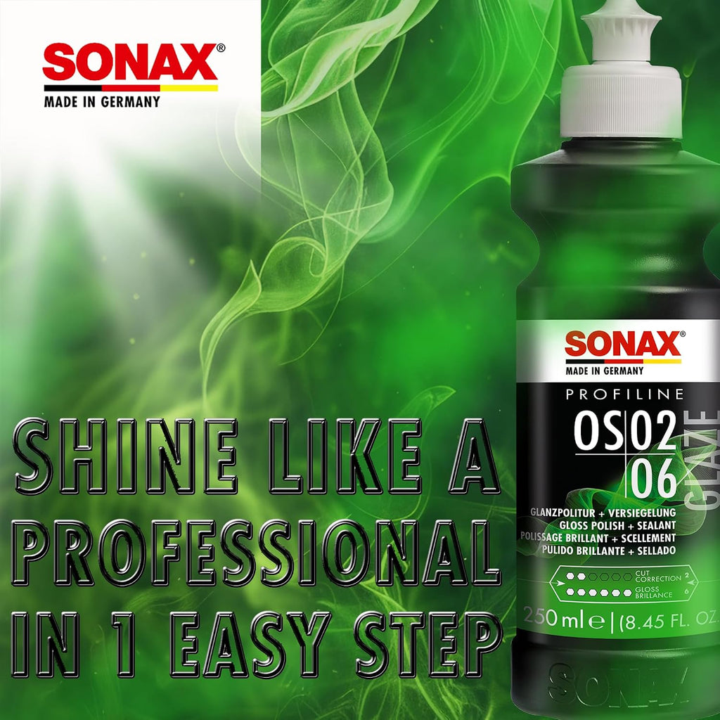 Glaze OS 02-06 247141 | All-in-One Car Polish for Scratch Removal, High-Gloss Finish & Ceramic Protection |