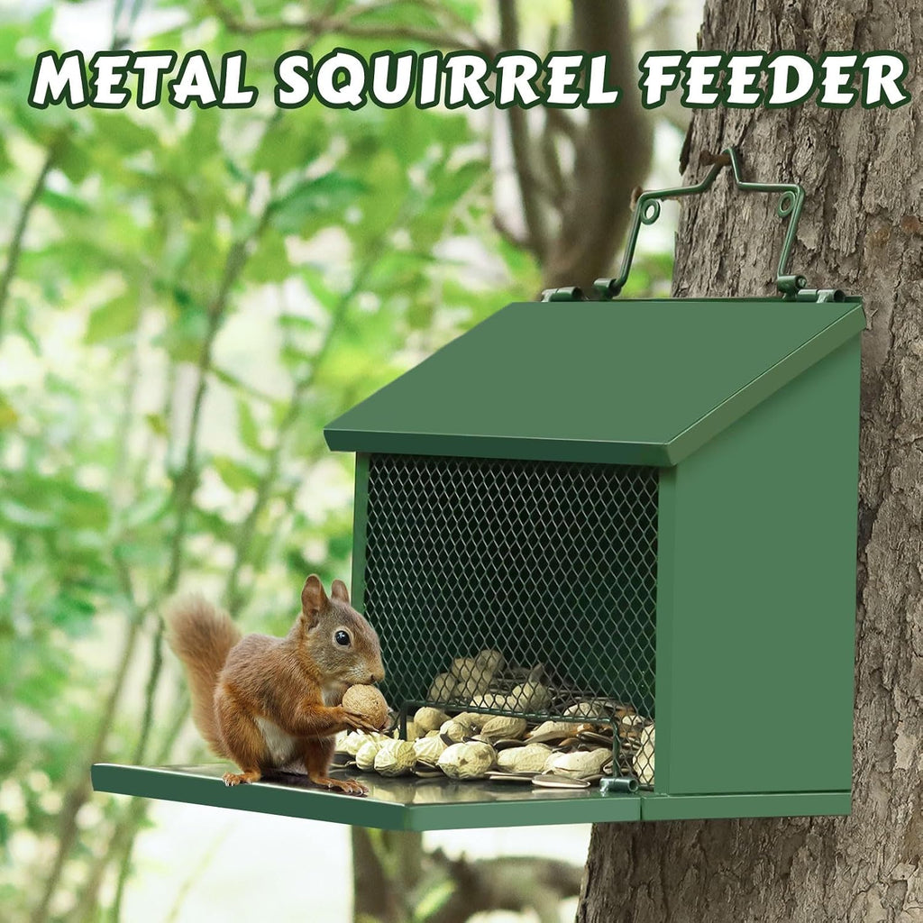 Metal Squirrel Feeder, Squirrel Feeders for Outside