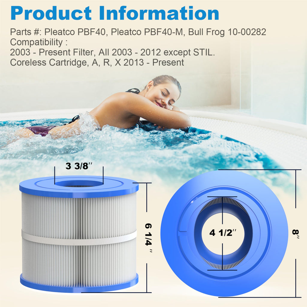 Wellspring 10-00282 Bullfrog Filter, Fits Bullfrog SPA Filter, 2-Pack