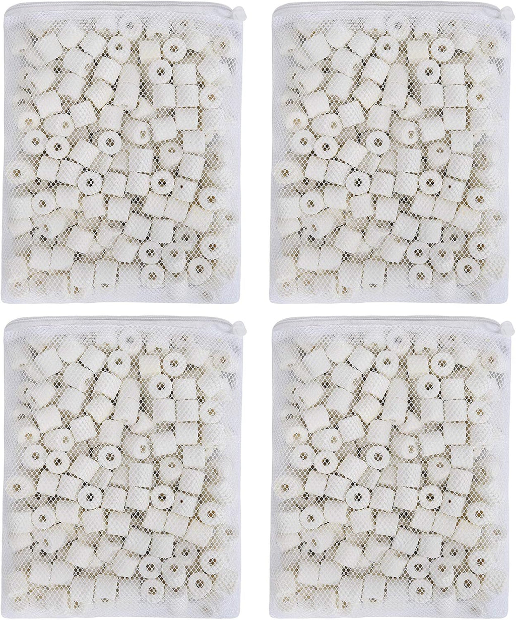 Aquarium Bio Ceramic Rings Filter Media for Pond Fish Tank, 4 LBS