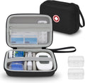 Diabetic Supplies Travel Case, Carrying Case Organizer for Diabetes Testing Kit, Blood Glucose Monitor Kit with