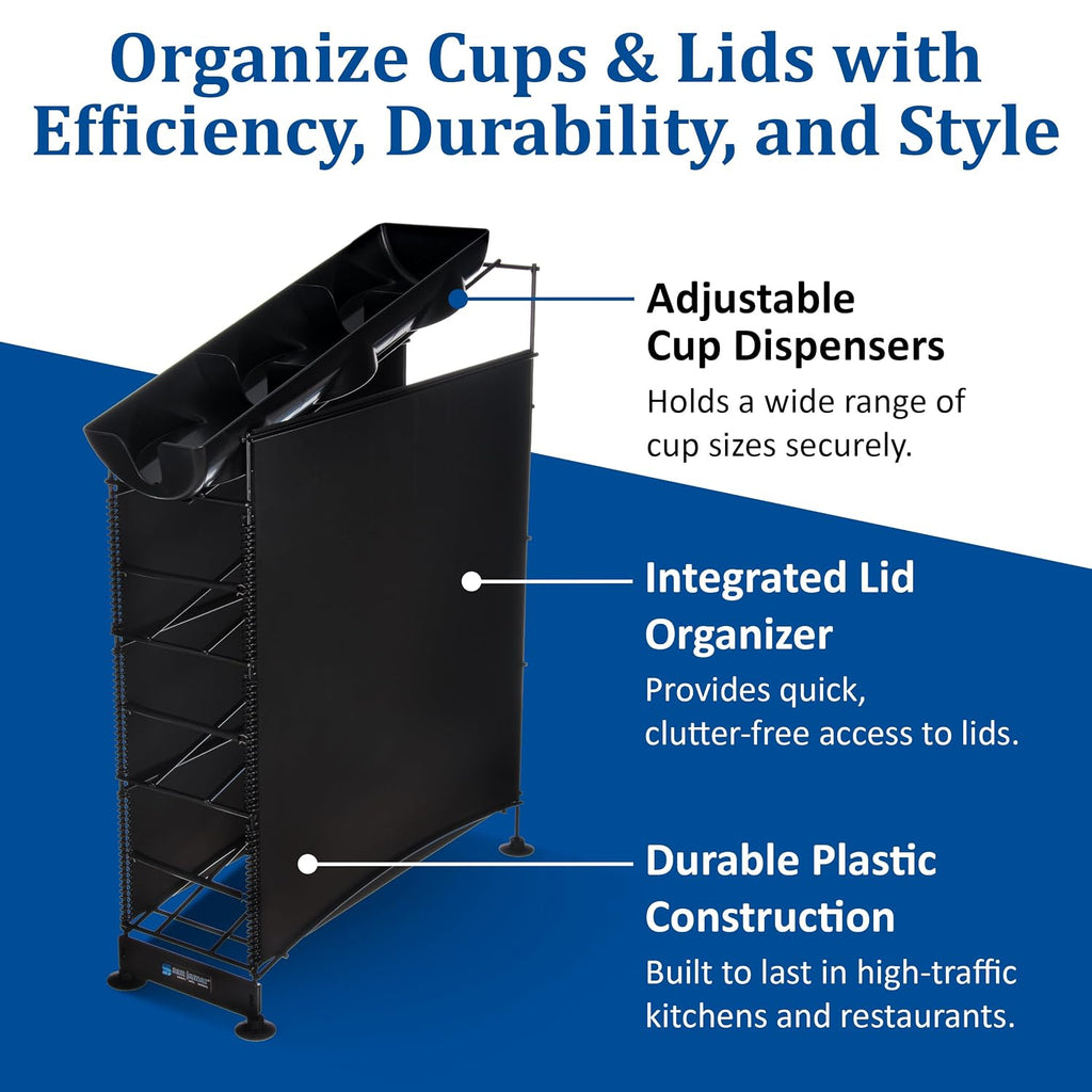 4-Tier Countertop Three-Cup Dispenser with Adjustable Coils