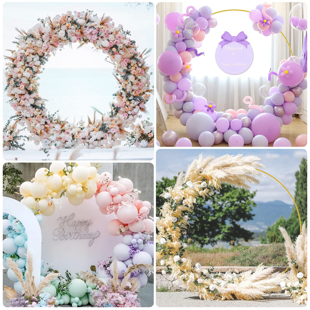 5ft Round Backdrop Stand Gold Circle Arch Metal Wedding Arch