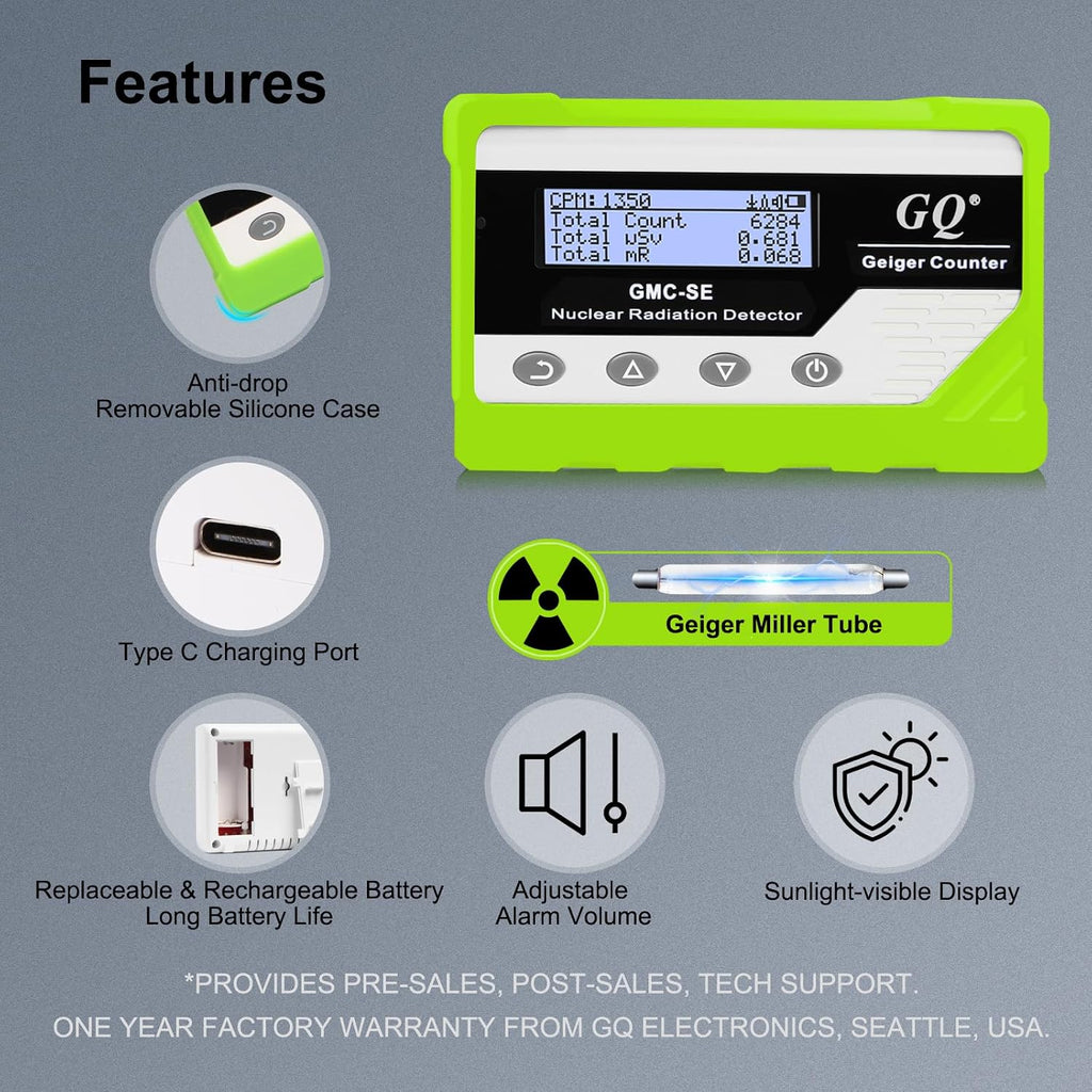 GMC-SE Geiger Counter Radiation Detector Beta Gamma X-ray Portable Radiation Monitor Meter Digital Nuclear Radiation