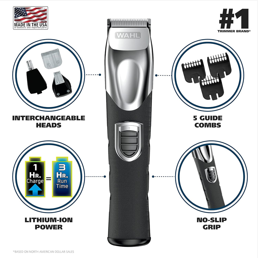 USA Rechargeable Lithium Ion All in One Beard Trimmer for Men | Hair Trimmer For Beard Grooming, Detailing Edges, Ear