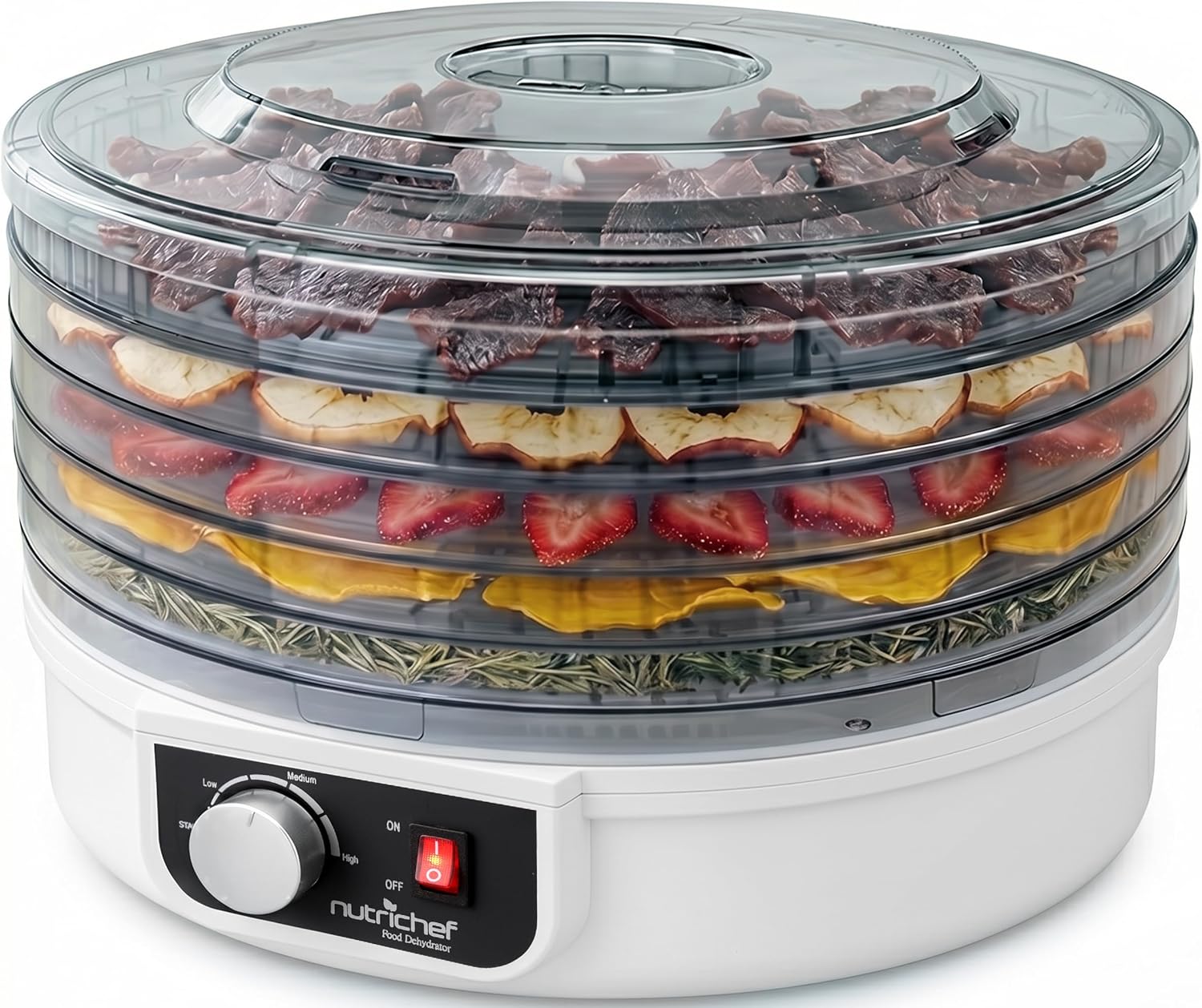 Food Dehydrator Machine | Dehydrate Beef Jerky, Meats, Mushrooms, Fruits & Vegetables | Great For At Home Use | Uses