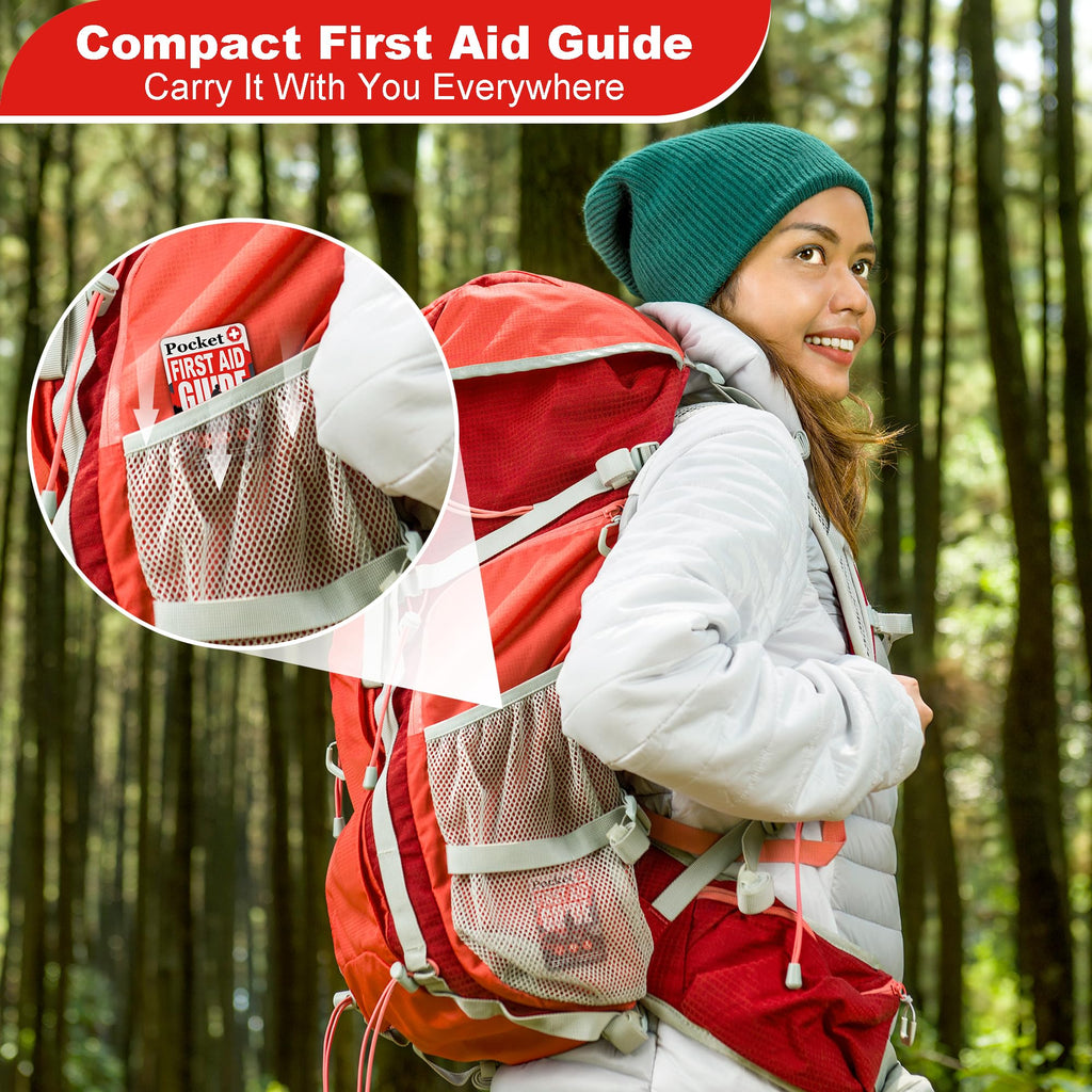 Tiny Pocket Survival & First Aid Guide for Emergency Preparedness,1 Pack