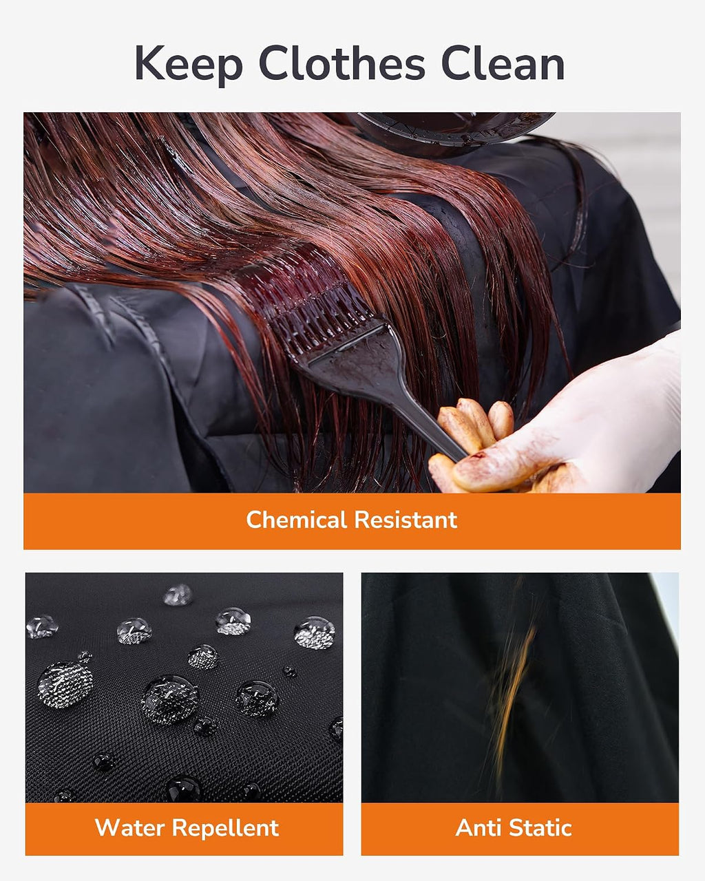 Professional Hair Cutting Cape with Neck Duster Brush Waterproof Extra Large Size Salon Barber Cape Haircut Cape for