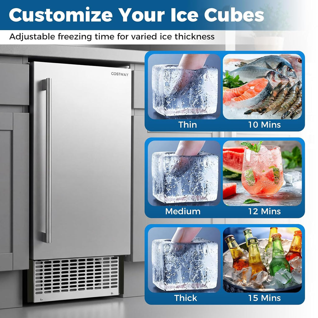 Commercial Nugget Ice Maker Machine 90 Lbs/24H Chewable Pellet Ice