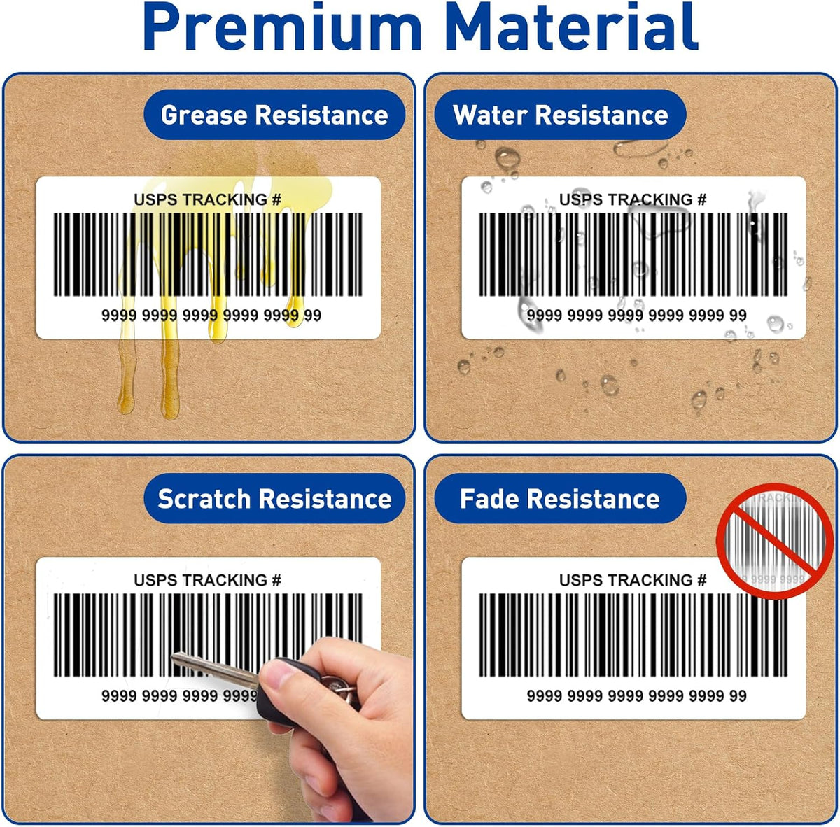 2.25" x 4" Direct Thermal Labels, 1" Core (350 Labels, 1 Roll)