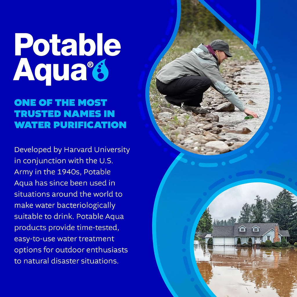 Water Purification Tablets, Portable and Effective Water Purification Solution for Camping, Hiking, Emergencies