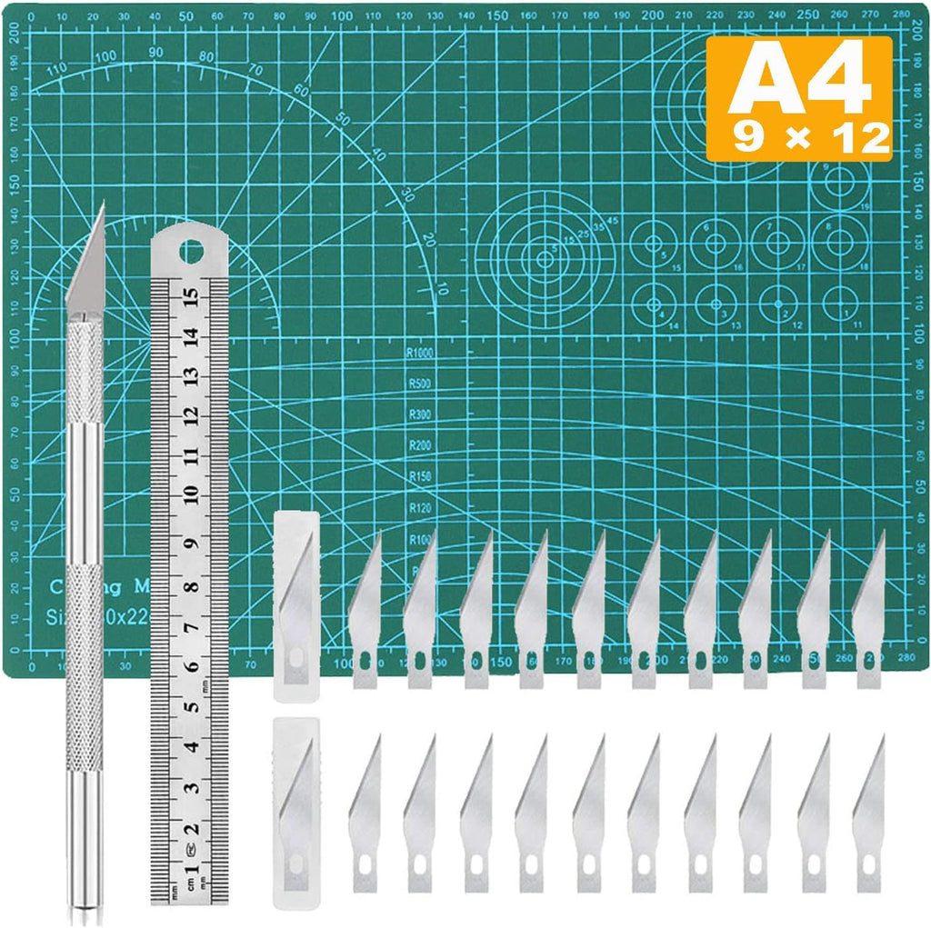 Self Healing Sewing Mat, Exacto Knife Precision Carving Craft Hobby Knife Kit for DIY Art Work Cutting, Hobby