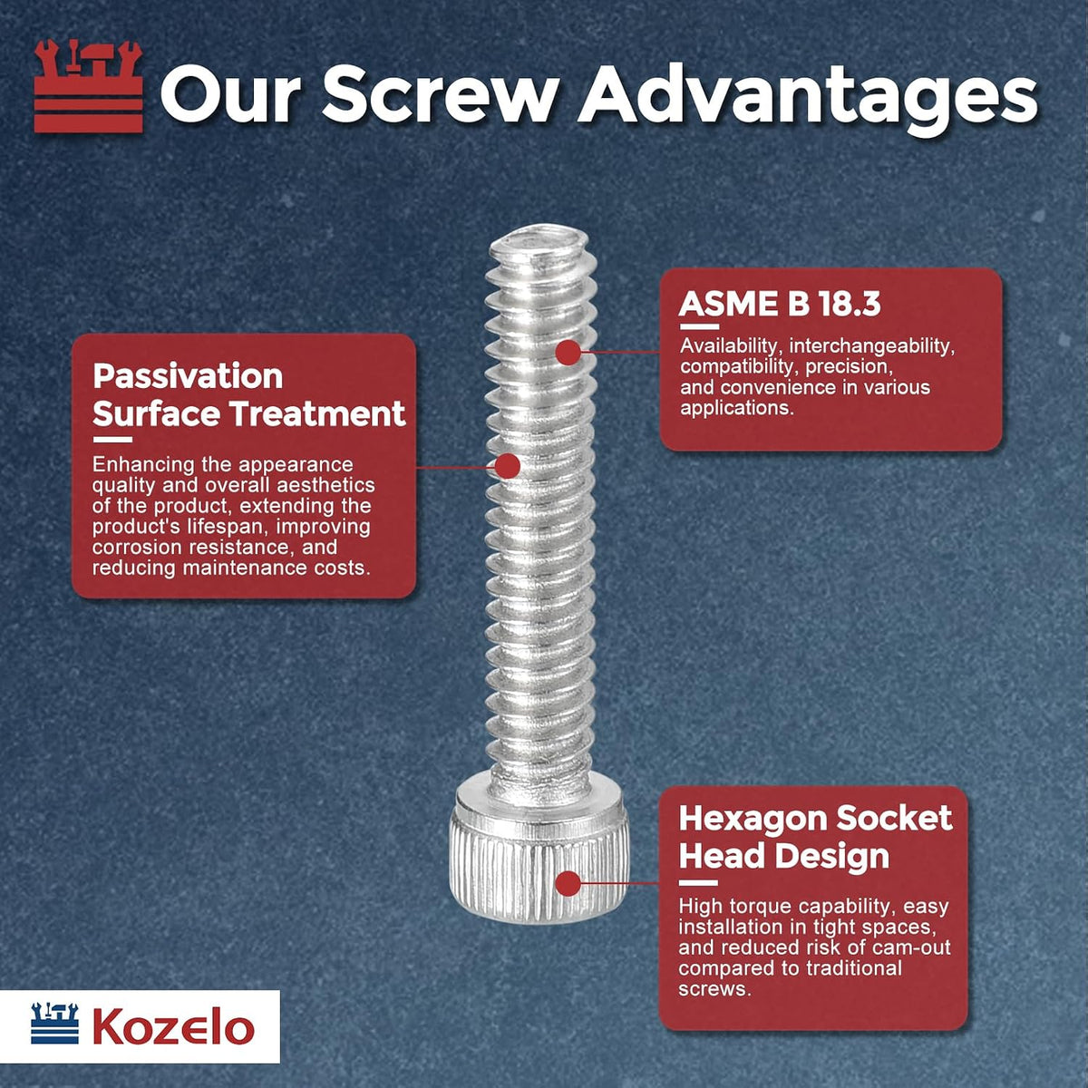 25pcs Socket Head Cap Screws #10-32x1 304 Stainless Steel Silver