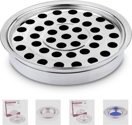 (Cup Tray) Silver Premium Communion Trays for Churches | Stainless Steel Communion Set, Supplies | 40 Cup Tray |