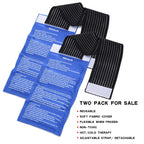 Reusable Gel Ice Pack 2 Piece Set Soft Cold Hot Compress Wraps with Straps