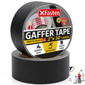 Black Gaffers Tape 2 Inch x 30 Yards, Residue-Free Strong Adhesion (2-Pack 180-feet Total) Matte Black Non-Reflective