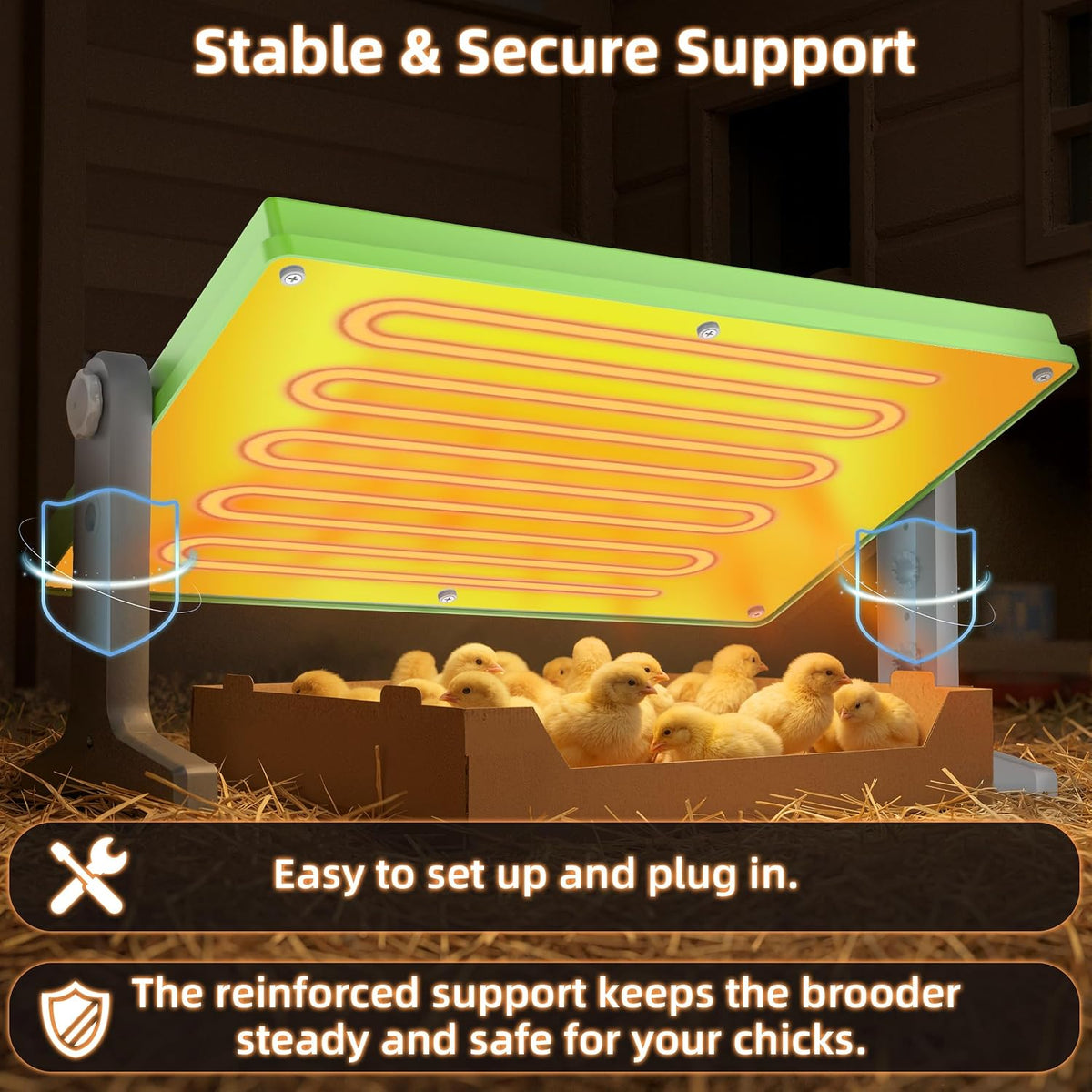 Fuzzy Bird Chick Brooder (12''*8'') Brooder Heater for Chicks Ducks and Birds Incubation Heating Keep Chicks Warm