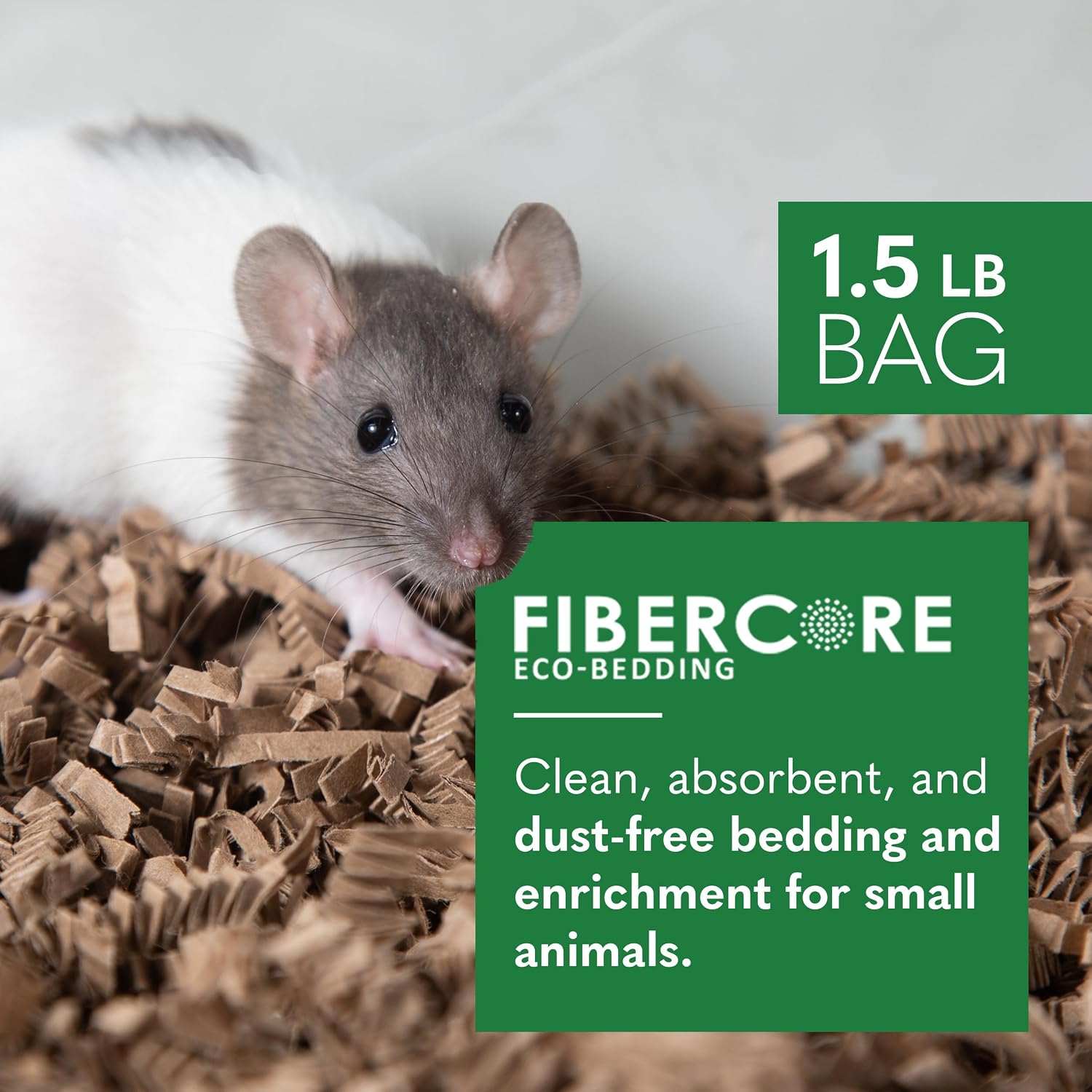 99% Dust Free Paper Bedding for Small Pets and Birds, Odor Control, 1.5 lb (Expands to 30 L)
