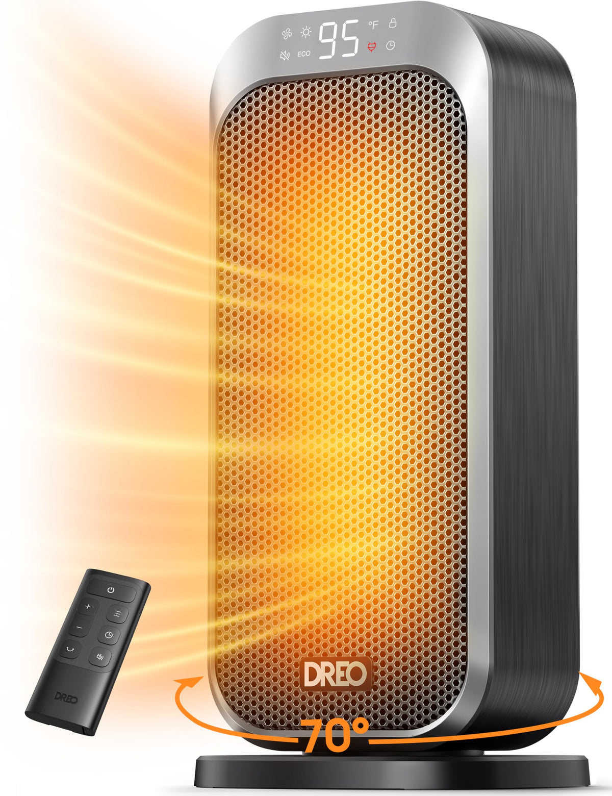 Quiet Space Heater, 1500W Portable Heaters for Indoor Use with Remote