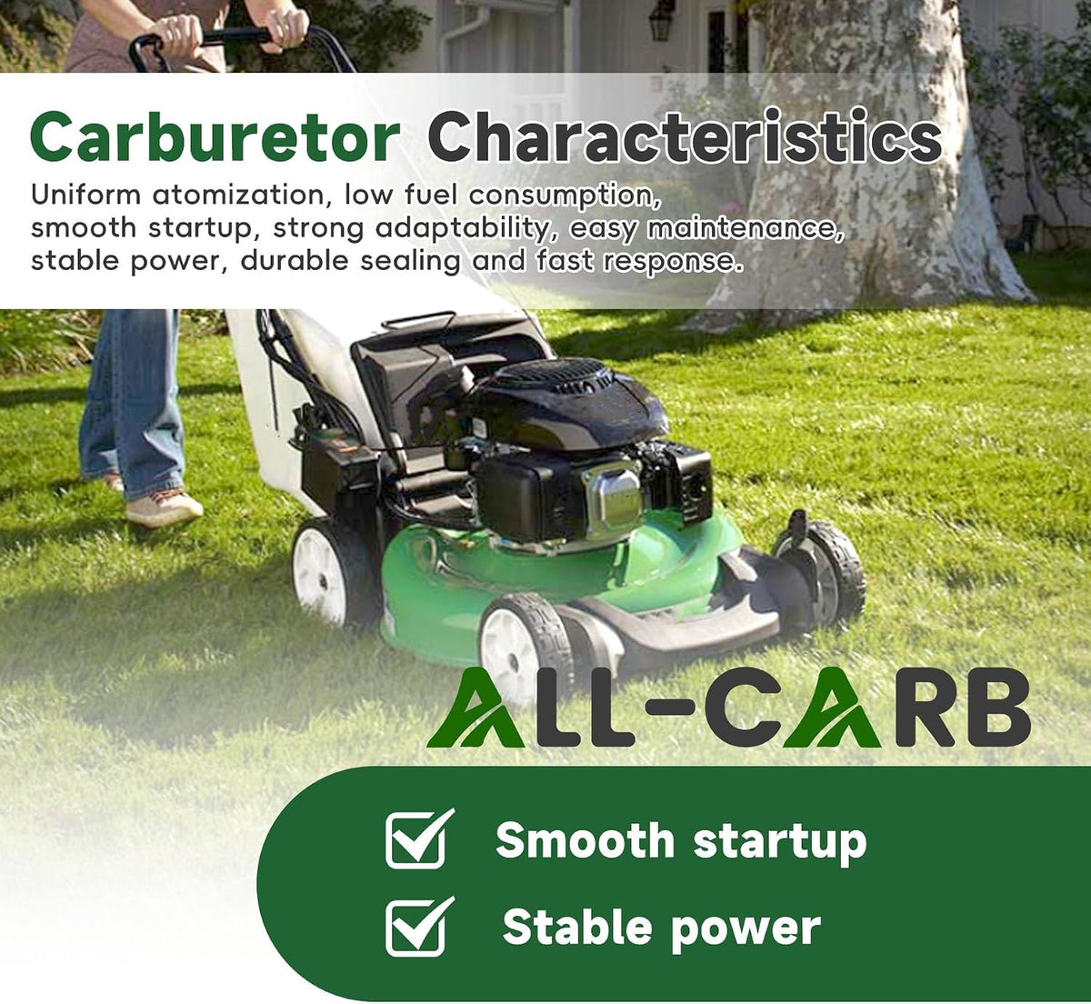 ALL-CARB 799866 Carburetor Replacement for 796707 794304 790845 799871 Replacement for Toro 6.5HP 6.75HP 7.0HP 7.25HP 7.5HP Carb