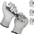 3 Pairs Cut Resistant Gloves ANSI A6/A7 (Send Randomly) Cut Proof Work Gloves, Touchscreen