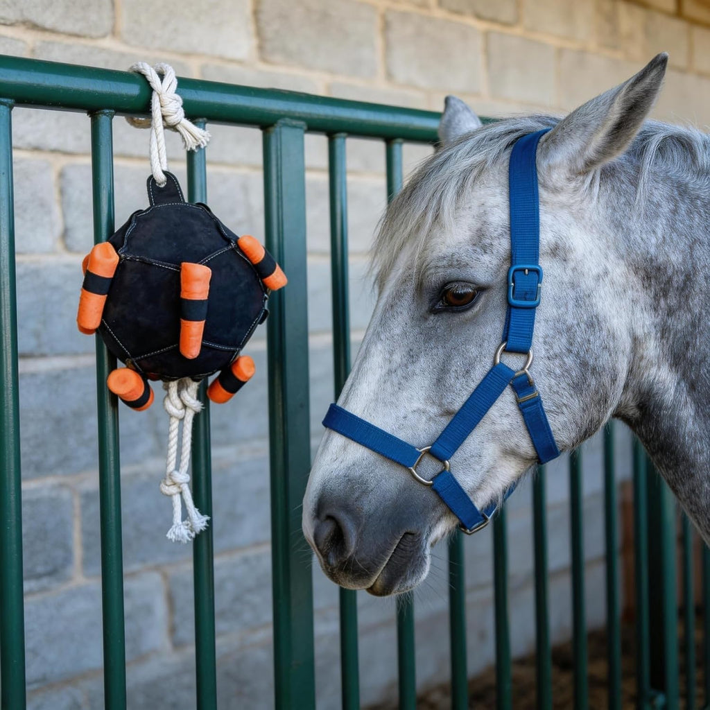 Horse Treat Ball Carrot Training Dispenser, Interactive Horse Treat Feeding Ball Toys, Slow Feeder & Enrichment Toy