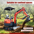 13.5HP Tracked Mini Excavator with Mechanical Grab