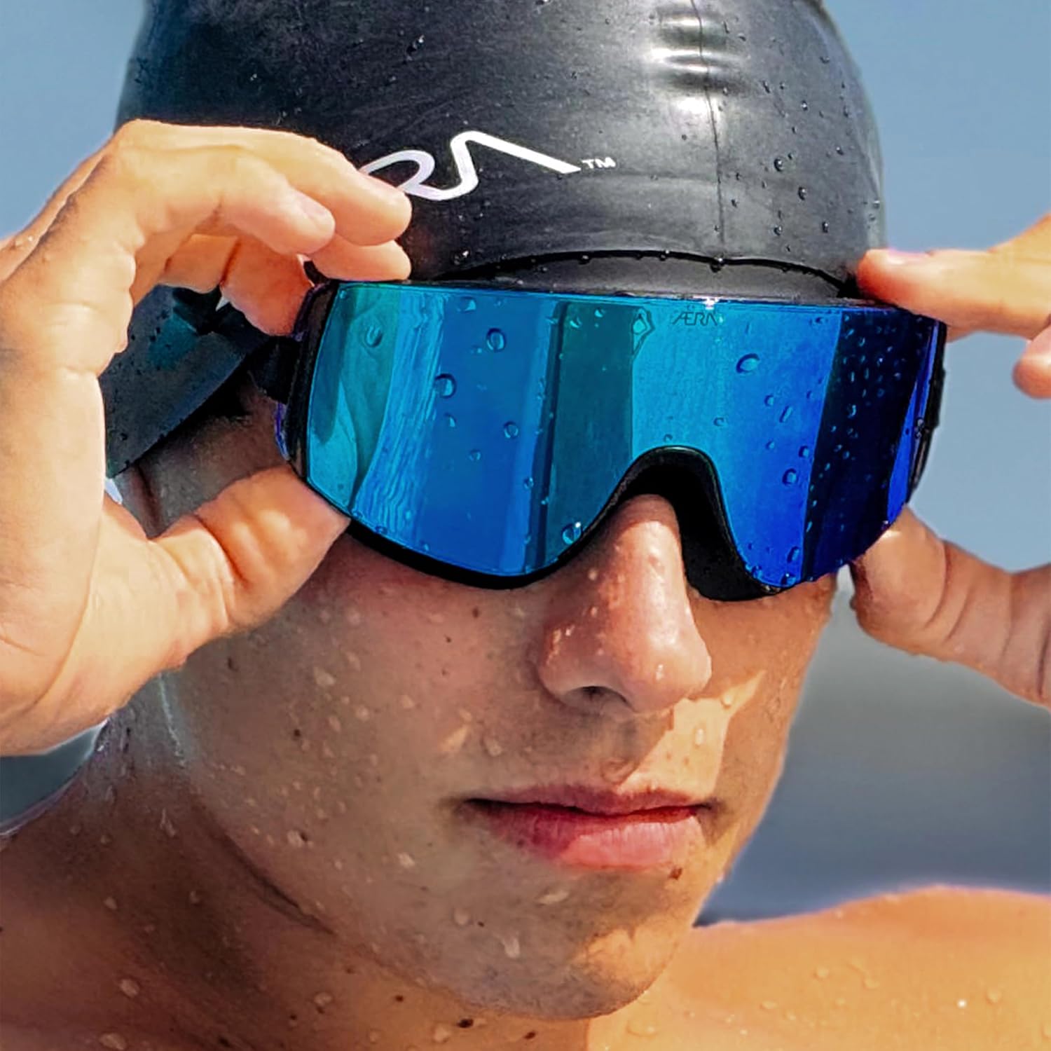 Frameless Ultralight Swim Goggle, Anti-Fog Nanotech Lens, 100% UV Protection, Surf, SUP, Jet Ski, Waterski, Open Water