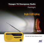 Best NOAA Portable Solar/Hand Crank AM/FM, Shortwave & NOAA Weather Emergency Radio with USB Cell Phone Charger & LED