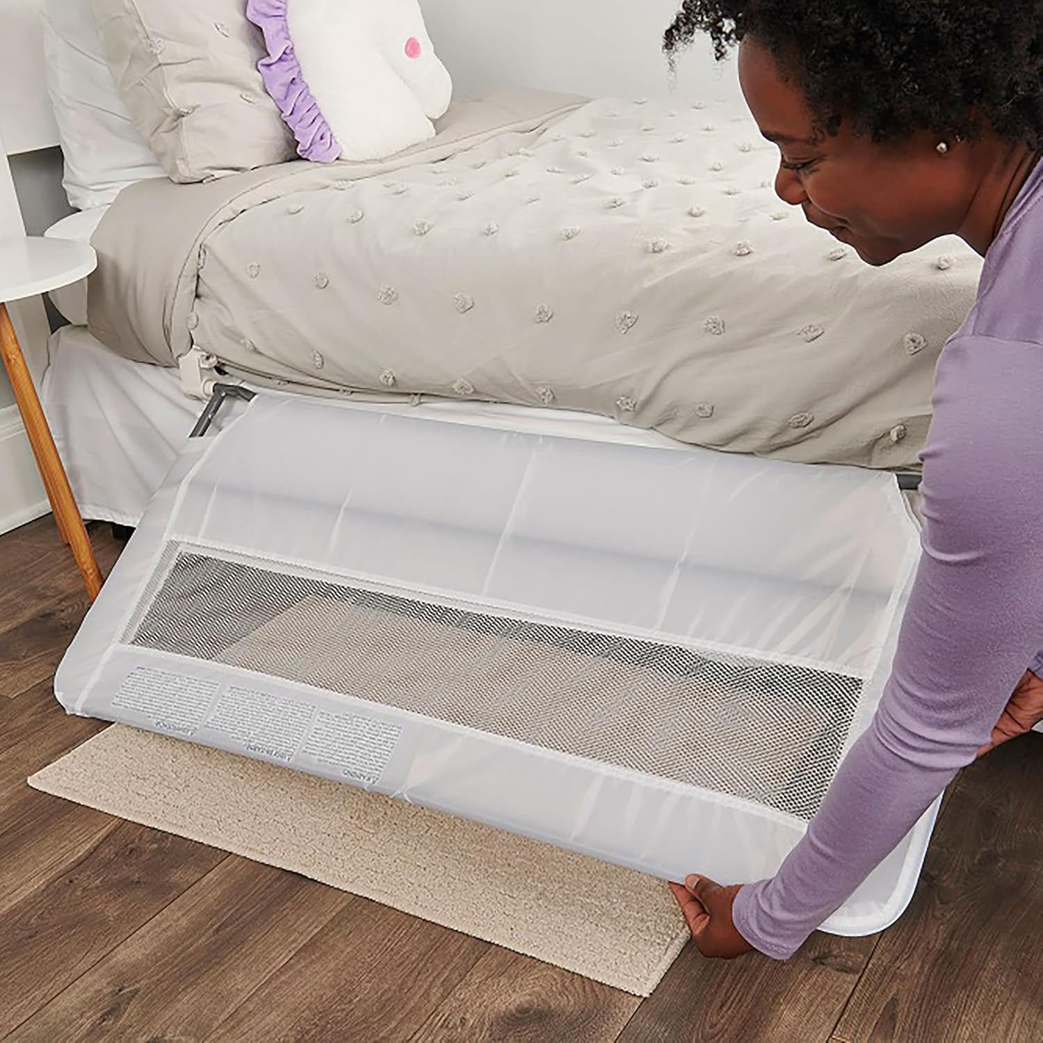 Swing Down Toddler Bed Rail Guard, NO Tools Required, Bed Rail for Toddlers with Patented Gap Guard, Toddler Bed