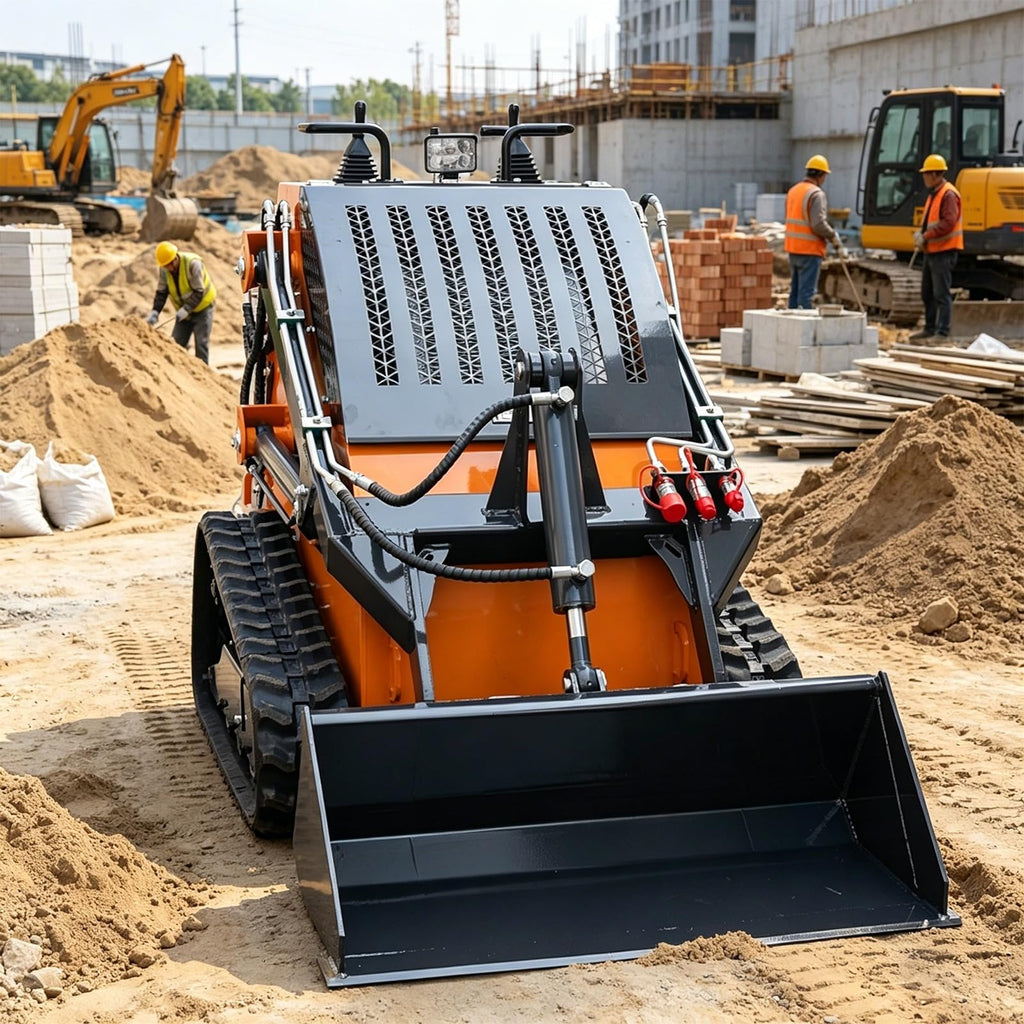 Compact Mini Skid Steer Loader Track Loader Front End Loader with Dual Hydraulic Pump Technology for Digging Grading