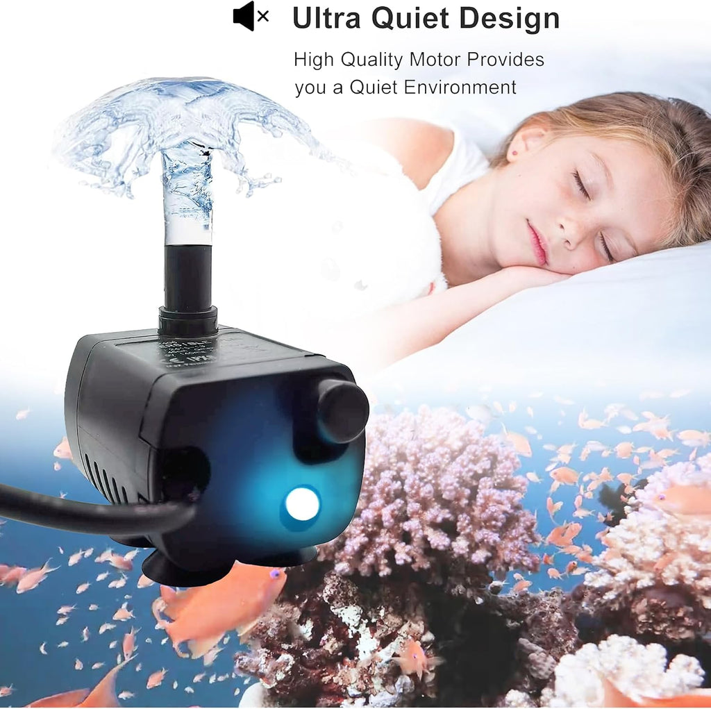 5V USB Mini Submersible Water Pump for Cat Fountain & Aquariums