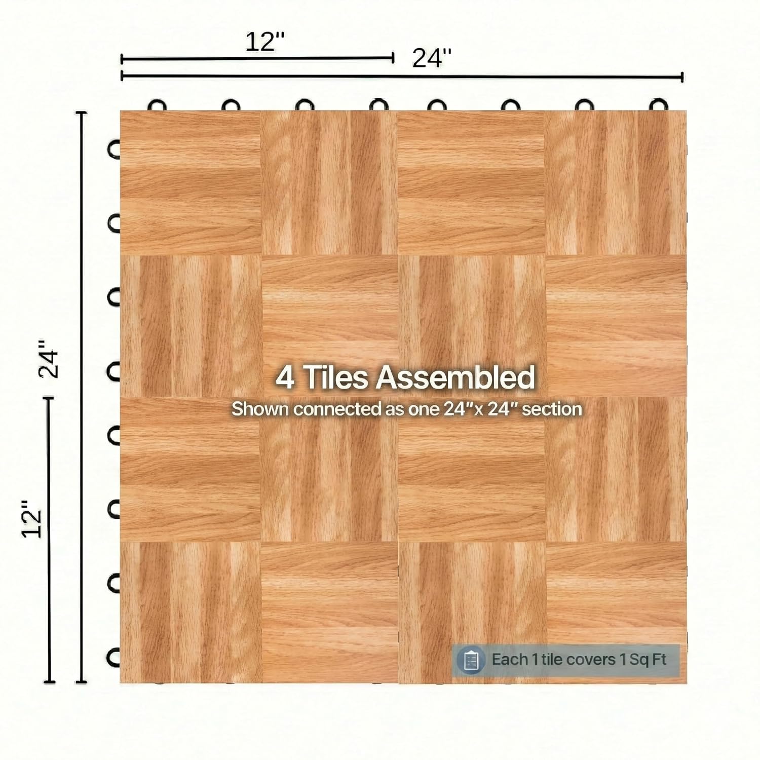 VersaStep by FlooringInc 12 x 12 Inch Interlocking Dance Floor Tiles, Portable Vinyl Dance Floor for Home Practice