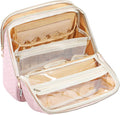 Makeup Bag, Large Capacity with Room for Brushes and Mirror, Travel Makeup Organizer, Portable Standing Make Up Case